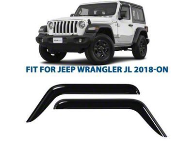 Tape-On Window Deflectors; Front (20-24 Jeep Gladiator JT)