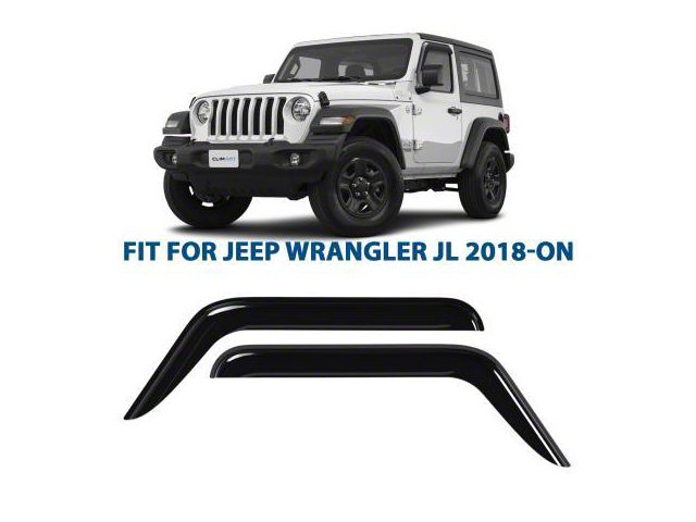 Tape-On Window Deflectors; Front (20-24 Jeep Gladiator JT)