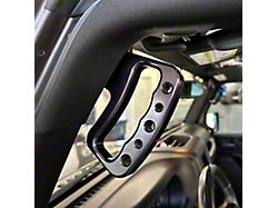 CMM Offroad Front Loop Grab Handles; Silver (07-18 Jeep Wrangler JK)