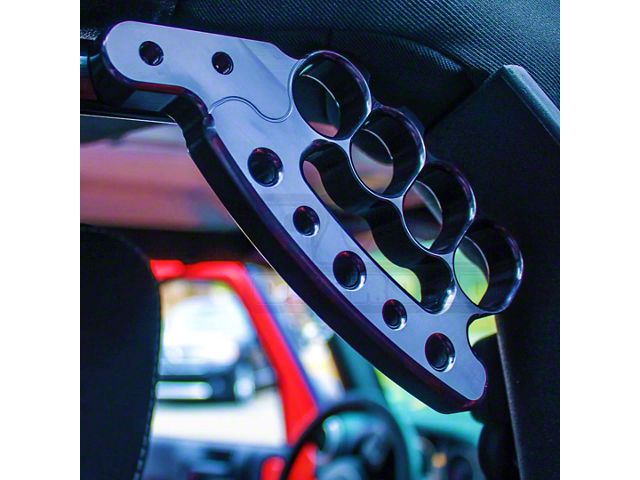 CMM Offroad Rear Knuckle Grab Handles; Black (07-18 Jeep Wrangler JK)