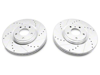 C&L Super Sport Cross-Drilled and Slotted 6-Lug Rotors; Front Pair (05-23 Tacoma)