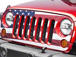 SEC10 Full Color American Flag Grille Decal (07-18 Jeep Wrangler JK)