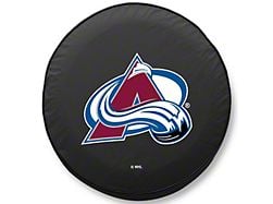 Colorado Avalanche Spare Tire Cover; Black (66-18 Jeep CJ5, CJ7, Wrangler YJ, TJ & JK)