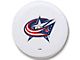 Columbus Blue Jackets Spare Tire Cover; White (66-18 Jeep CJ5, CJ7, Wrangler YJ, TJ & JK)