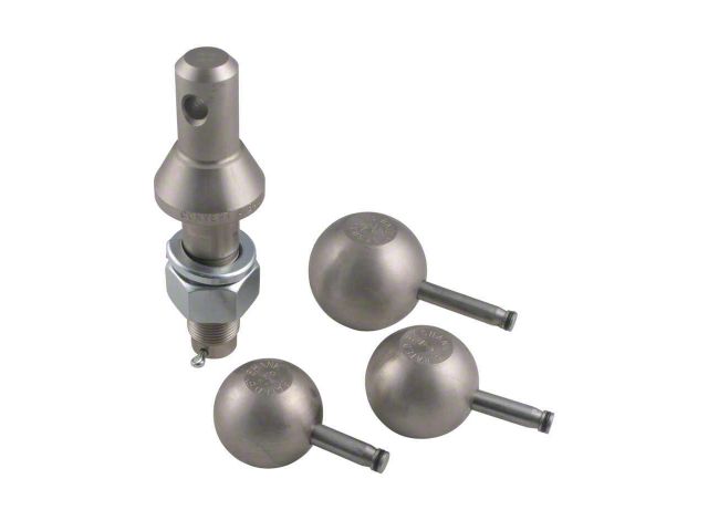 Interchangeable Hitch Ball Set; 1-7/8 to 2-5/16-Inch; Nickel-Plated Steel