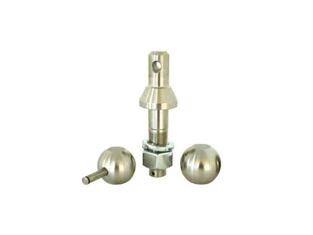 Interchangeable Hitch Ball Set; 1-7/8 to 2-Inch; Nickel-Plated Steel