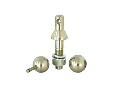 Interchangeable Hitch Ball Set; 1-7/8 to 2-Inch; Nickel-Plated Steel