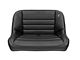 Corbeau 40-Inch Baja Bench Suspension Seat; Black Vinyl (97-06 Jeep Wrangler TJ)