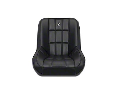 Corbeau Baja Low Back Suspension Seat; Black Vinyl (Universal; Some Adaptation May Be Required)