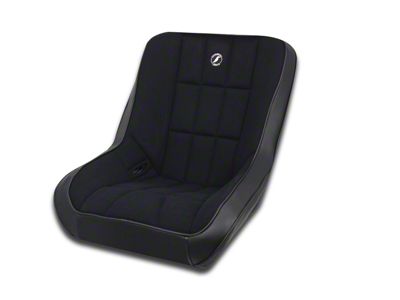 Corbeau Baja Low Back Suspension Seat; Black Vinyl/Cloth (Universal; Some Adaptation May Be Required)