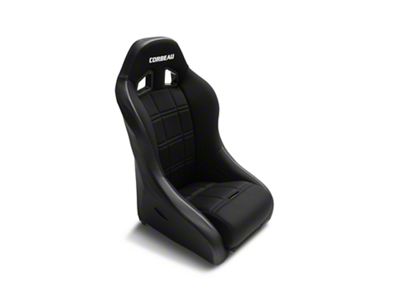 Corbeau Baja XP Suspension Seat; Black Vinyl/Cloth (Universal; Some Adaptation May Be Required)