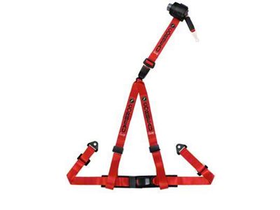 Corbeau 2-Inch 3-Point Retractable Harness Belt; Red (Universal; Some Adaptation May Be Required)