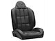 Corbeau Baja RS Suspension Seats with Double Locking Seat Brackets; Black Vinyl (78-86 Jeep CJ7)