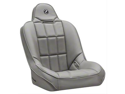 Corbeau Baja SS Suspension Seats with Double Locking Seat Brackets; Gray Vinyl (78-86 Jeep CJ7)