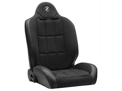 Corbeau Baja RS Suspension Seats with Double Locking Seat Brackets; Black Vinyl/Cloth (20-24 Jeep Gladiator JT)