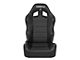 Corbeau Baja XRS Suspension Seats with Seat Heater and Inflatable Lumbar; Black Vinyl/Cloth; Pair (Universal; Some Adaptation May Be Required)