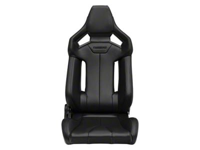 Corbeau FRX Reclining Seats; Black Vinyl with Black FRP Shell (Universal; Some Adaptation May Be Required)