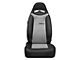 Corbeau Moab Reclining Seats with Seat Heater; Black Vinyl/Grey Perforated Vinyl; Pair (Universal; Some Adaptation May Be Required)