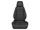 Corbeau Sport Reclining Seats with Seat Heater and Inflatable Lumbar; Black Leather; Pair (Universal; Some Adaptation May Be Required)