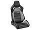 Corbeau Sportline RRX Reclining Seats with Double Locking Seat Brackets; Black Vinyl/Gray HD Vinyl (20-24 Jeep Gladiator JT)