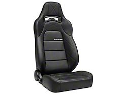 Corbeau Trailcat Reclining Seats with Double Locking Seat Brackets; Black Vinyl/Black HD Vinyl (20-24 Jeep Gladiator JT)