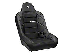 Corbeau Baja JP Suspension Seats with Double Locking Seat Brackets; Black Vinyl/Cloth (03-06 Jeep Wrangler TJ)