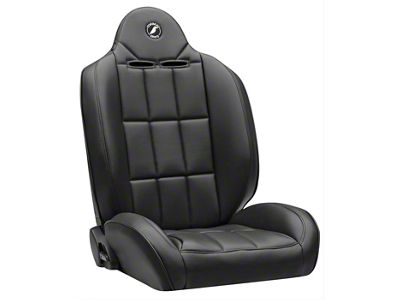 Corbeau Baja RS Suspension Seats with Double Locking Seat Brackets; Black Vinyl (18-24 Jeep Wrangler JL)