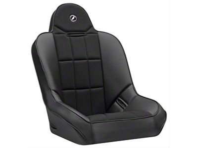 Corbeau Baja SS Suspension Seats with Double Locking Seat Brackets; Black Vinyl/Cloth (87-90 Jeep Wrangler YJ)