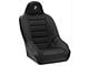 Corbeau Baja Ultra Suspension Seats with Double Locking Seat Brackets; Black Vinyl/Cloth (07-10 Jeep Wrangler JK 2-Door; 07-14 Jeep Wrangler JK 4-Door)