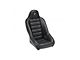 Corbeau Baja Ultra Wide Suspension Seats with Double Locking Seat Brackets; Black Vinyl (03-06 Jeep Wrangler TJ)