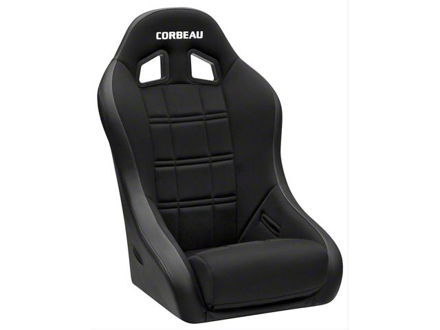 Corbeau Baja XP Suspension Seats with Double Locking Seat Brackets; Black Vinyl/Cloth (91-95 Jeep Wrangler YJ)