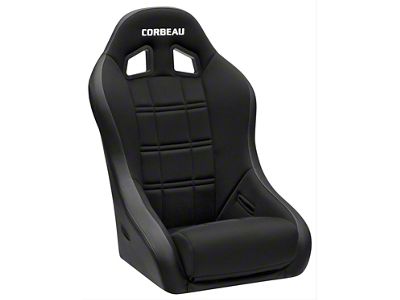 Corbeau Baja XP Suspension Seats with Double Locking Seat Brackets; Black Vinyl/Cloth (87-90 Jeep Wrangler YJ)