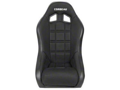 Corbeau Baja XP Suspension Seats with Double Locking Seat Brackets; Black Vinyl/Cloth (18-25 Jeep Wrangler JL)