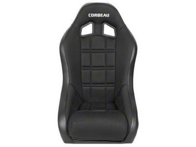 Corbeau Baja XP Suspension Seats with Double Locking Seat Brackets; Black Vinyl/Cloth (03-06 Jeep Wrangler TJ)
