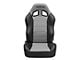 Corbeau Baja XRS Suspension Seats with Inflatable Lumbar; Black Vinyl/Gray HD Vinyl; Pair (Universal; Some Adaptation May Be Required)