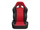 Corbeau Baja XRS Suspension Seats with Inflatable Lumbar; Black Vinyl/Red HD Vinyl; Pair (Universal; Some Adaptation May Be Required)