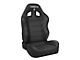 Corbeau Baja XRS Suspension Seats with Double Locking Seat Brackets; Black Vinyl/Cloth (18-24 Jeep Wrangler JL)