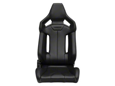 Corbeau FRX Reclining Seats; Black Vinyl with Black FRP Shell (Universal; Some Adaptation May Be Required)