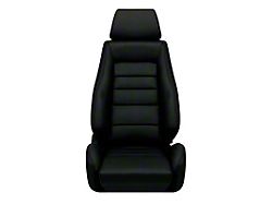 Corbeau GTS II Reclining Seats with Double Locking Seat Brackets; Black Leather (07-10 Jeep Wrangler JK 2-Door; 07-14 Jeep Wrangler JK 4-Door)