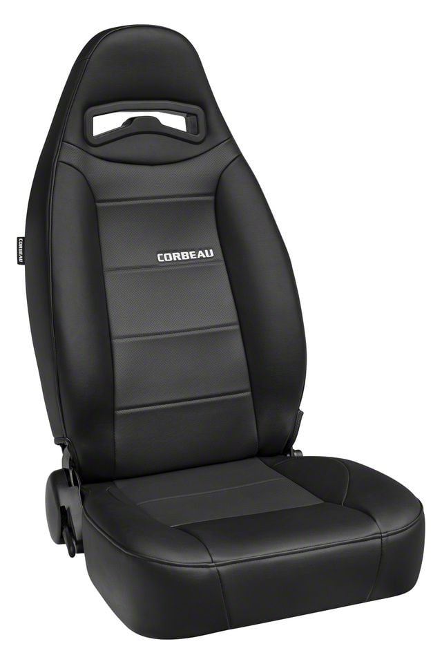 Corbeau Jeep Wrangler Moab Reclining Seats with Double Locking Seat Brackets Black Neoprene D1039 91 95 Jeep Wrangler YJ Free Shipping