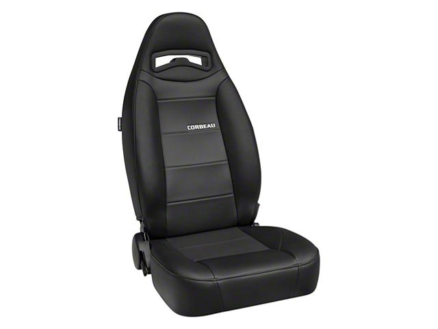 Corbeau Moab Reclining Seats with Double Locking Seat Brackets; Black Neoprene (18-24 Jeep Wrangler JL)