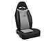 Corbeau Moab Reclining Seats with Double Locking Seat Brackets; Black Vinyl/Grey Perforated Vinyl (07-10 Jeep Wrangler JK 2-Door; 07-14 Jeep Wrangler JK 4-Door)