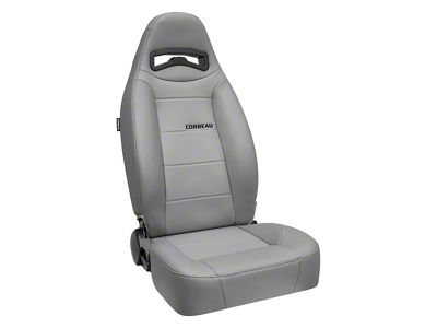 Corbeau Moab Reclining Seats with Double Locking Seat Brackets; Gray Vinyl (18-25 Jeep Wrangler JL)