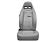 Corbeau Moab Reclining Seats with Seat Heater and Inflatable Lumbar; Gray Vinyl; Pair (Universal; Some Adaptation May Be Required)