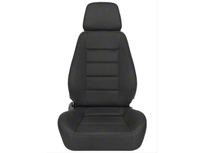 Corbeau Sport Reclining Seats with Double Locking Seat Brackets; Black Cloth (87-90 Jeep Wrangler YJ)