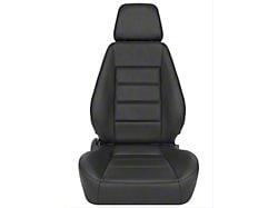Corbeau Sport Reclining Seats with Double Locking Seat Brackets; Black Leather (11-18 Jeep Wrangler JK 2-Door)