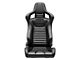 Corbeau Sportline RRS Reclining Seats with Double Locking Seat Brackets; Black Vinyl Diamond/Black Stitching (91-95 Jeep Wrangler YJ)
