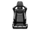 Corbeau Sportline RRS Reclining Seats with Double Locking Seat Brackets; Black Vinyl Diamond/Black Stitching (15-18 Jeep Wrangler JK 4-Door)
