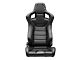 Corbeau Sportline RRS Reclining Seats with Double Locking Seat Brackets; Black Vinyl Diamond/White Stitching (03-06 Jeep Wrangler TJ)