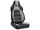 Corbeau Trailcat Reclining Seats; Black Vinyl/Gray HD Vinyl; Pair (Universal; Some Adaptation May Be Required)